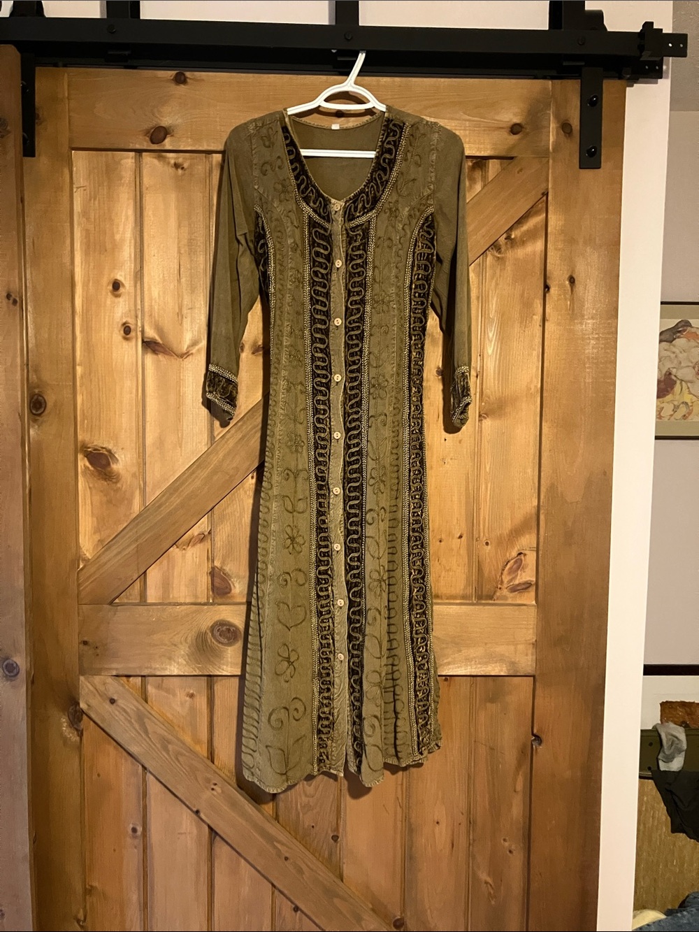 Boho whimsygoth green dress